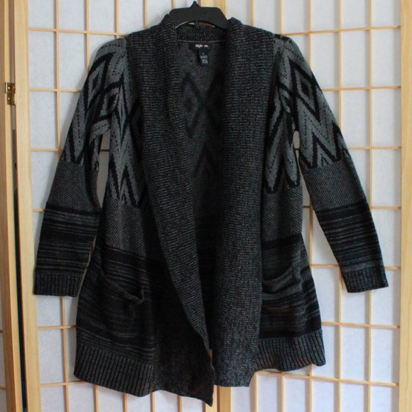 Cardigan Femme Style & Co - Ouverture Devant, Taille Large, Bleu, Tricot, Occasion Très Bon état
